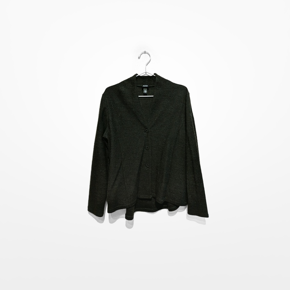 Eileen Fisher Olive Wool Sweater